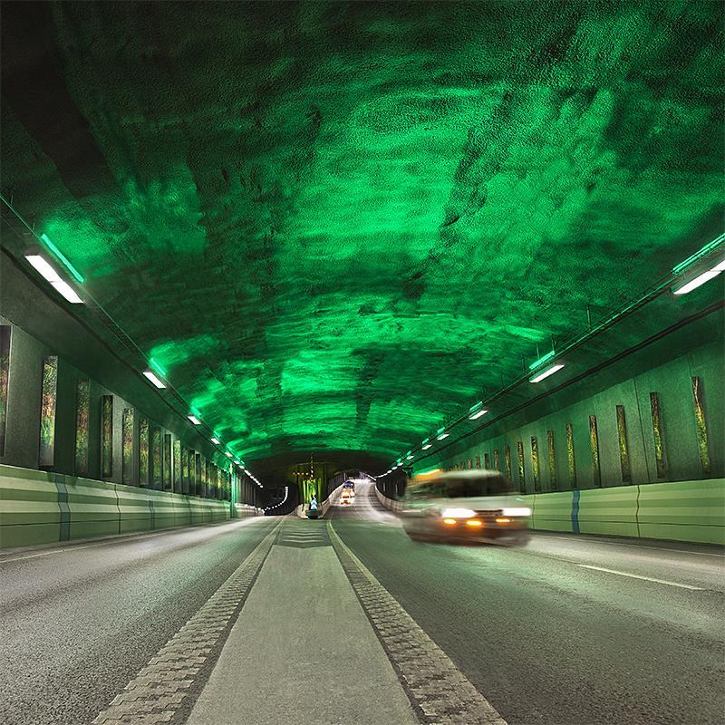 Projekt, Tunnelbelysning: Ny konstbelysning i Norra Länken