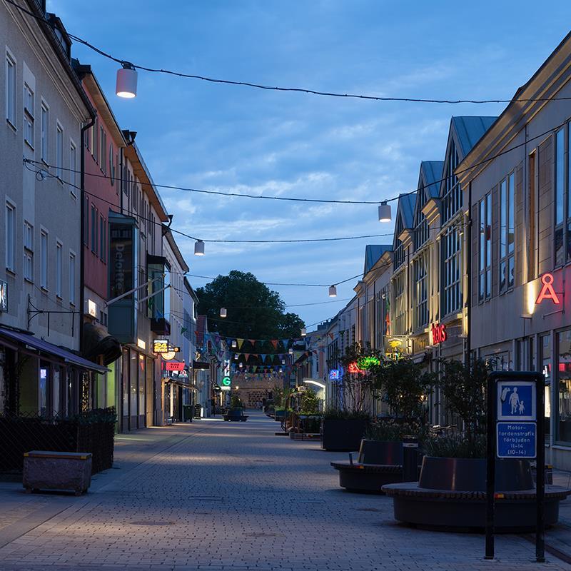 Projekt, Linspänn belysning: Linspänd belysning över Norra Långgatan i Kalmar