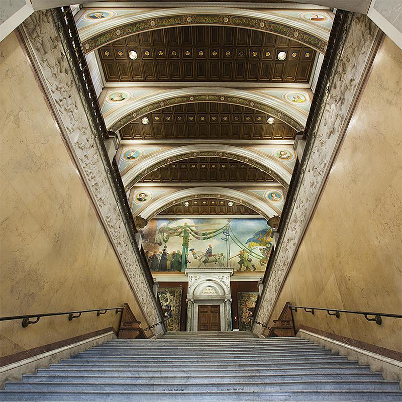 Projekt, Museum belysning: Nationalmuseum stora trappan