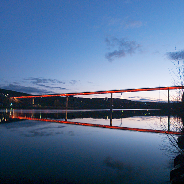 Sollefteå-bron sedd från långt håll